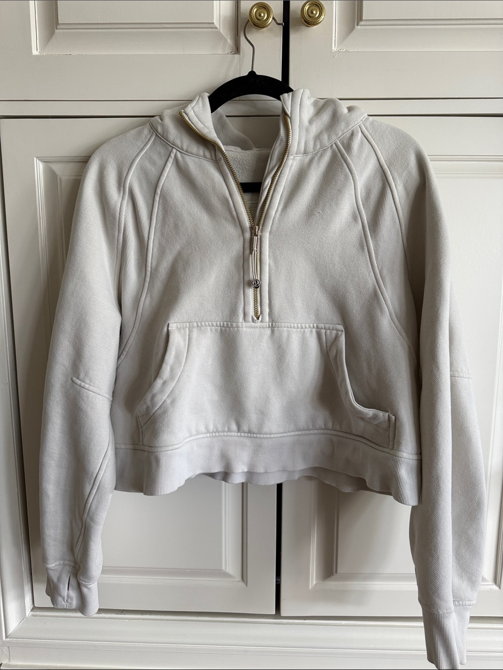 lululemon athletica Cream Half-Zip Hooded Pullover